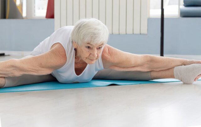 Very Fit Senior doing Stretching